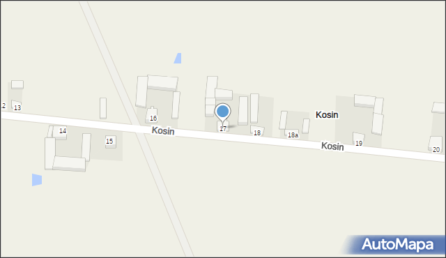 Kosin, Kosin, 17a, mapa Kosin