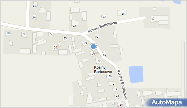 Kosiny Bartosowe, Kosiny Bartosowe, 23, mapa Kosiny Bartosowe