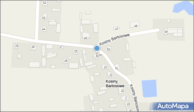 Kosiny Bartosowe, Kosiny Bartosowe, 24, mapa Kosiny Bartosowe