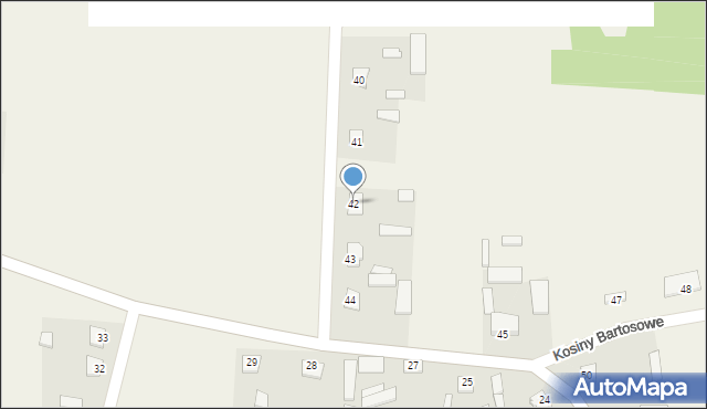 Kosiny Bartosowe, Kosiny Bartosowe, 42, mapa Kosiny Bartosowe