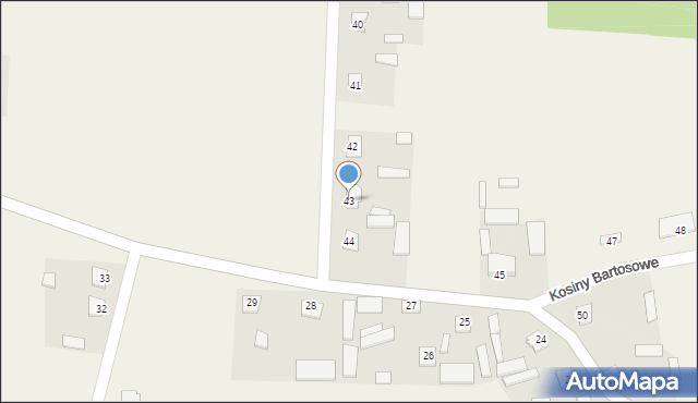 Kosiny Bartosowe, Kosiny Bartosowe, 43, mapa Kosiny Bartosowe