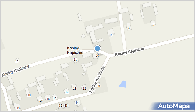 Kosiny Kapiczne, Kosiny Kapiczne, 10, mapa Kosiny Kapiczne