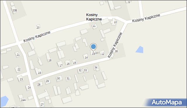 Kosiny Kapiczne, Kosiny Kapiczne, 13, mapa Kosiny Kapiczne