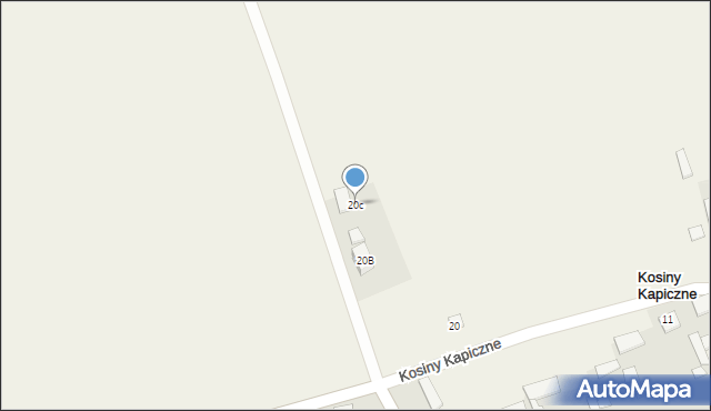 Kosiny Kapiczne, Kosiny Kapiczne, 20c, mapa Kosiny Kapiczne