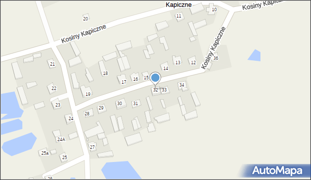 Kosiny Kapiczne, Kosiny Kapiczne, 32, mapa Kosiny Kapiczne