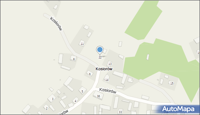 Kosiorów, Kosiorów, 12, mapa Kosiorów