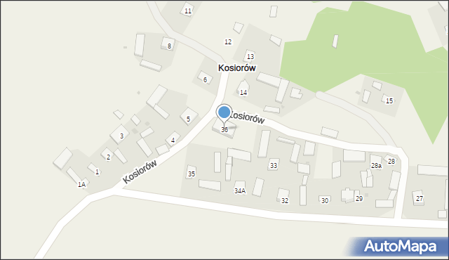 Kosiorów, Kosiorów, 36, mapa Kosiorów