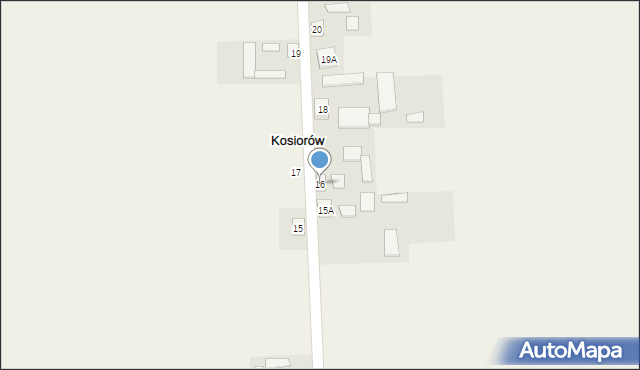 Kosiorów, Kosiorów, 16, mapa Kosiorów