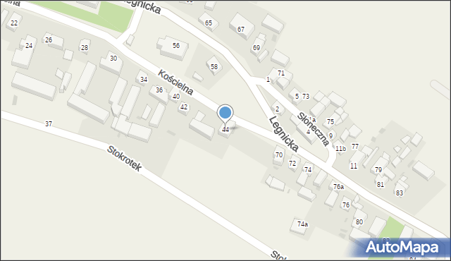 Koskowice, Kościelna, 44, mapa Koskowice