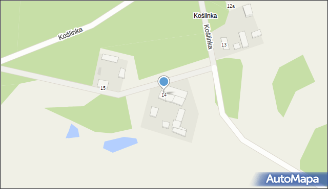 Koślinka, Koślinka, 14, mapa Koślinka