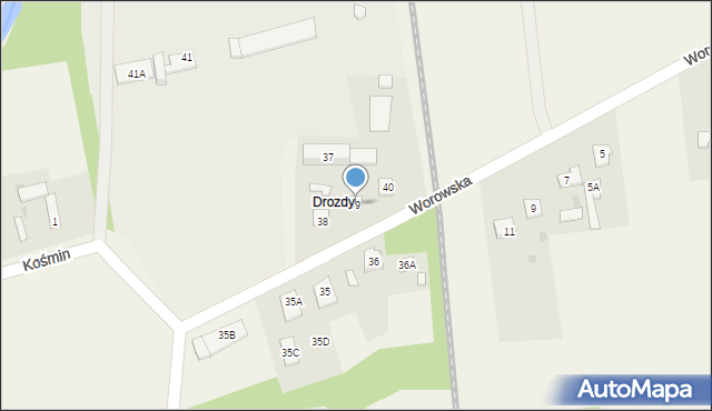 Kośmin, Kośmin, 39, mapa Kośmin