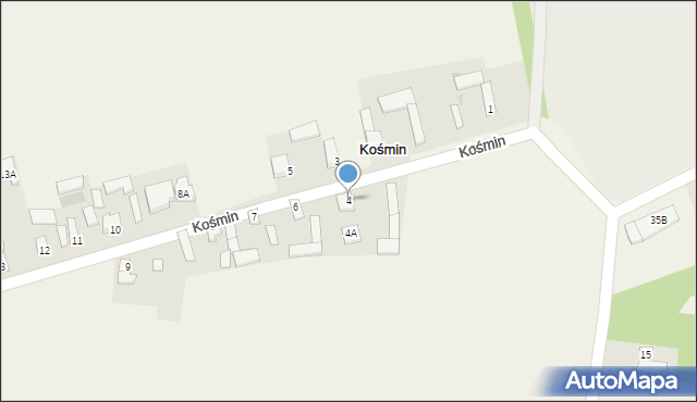 Kośmin, Kośmin, 4, mapa Kośmin