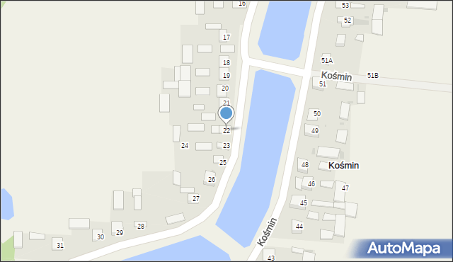 Kośmin, Kośmin, 22, mapa Kośmin