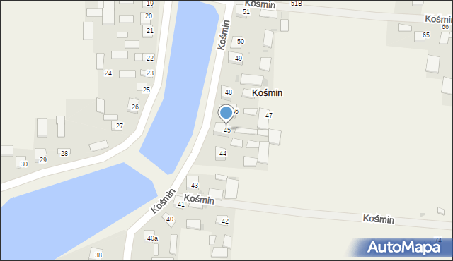 Kośmin, Kośmin, 45, mapa Kośmin