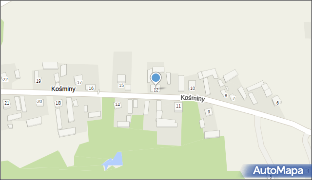 Kośminy, Kośminy, 12, mapa Kośminy