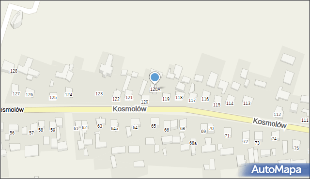 Kosmolów, Kosmolów, 120A, mapa Kosmolów
