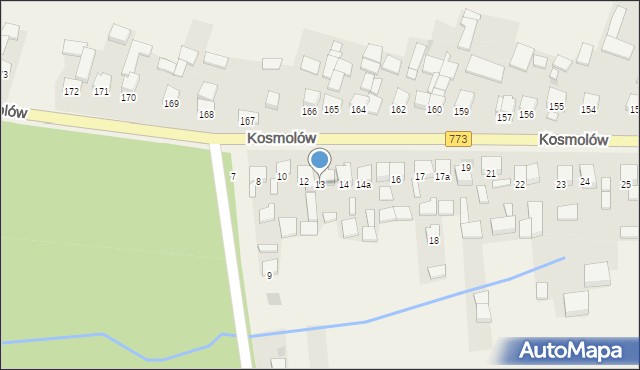 Kosmolów, Kosmolów, 13, mapa Kosmolów