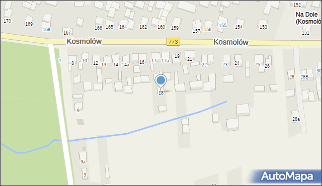 Kosmolów, Kosmolów, 18, mapa Kosmolów