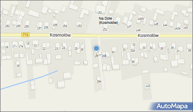 Kosmolów, Kosmolów, 28, mapa Kosmolów