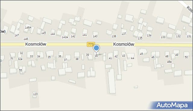 Kosmolów, Kosmolów, 40, mapa Kosmolów