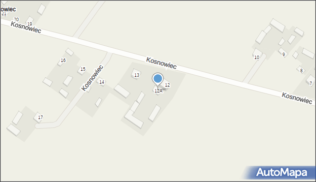 Kosnowiec, Kosnowiec, 12A, mapa Kosnowiec