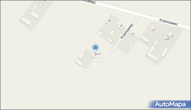 Kosnowiec, Kosnowiec, 17, mapa Kosnowiec