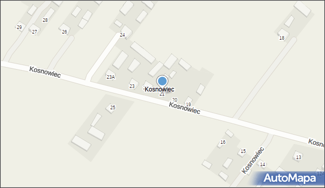 Kosnowiec, Kosnowiec, 21, mapa Kosnowiec