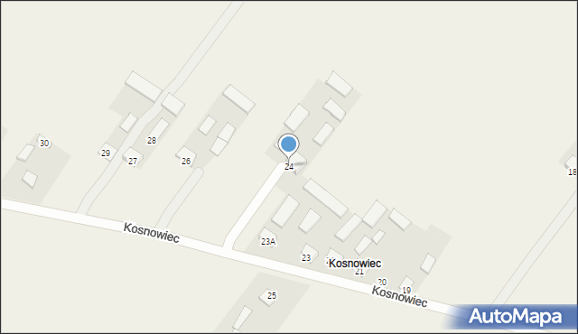 Kosnowiec, Kosnowiec, 24, mapa Kosnowiec