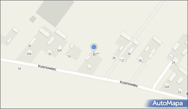 Kosnowiec, Kosnowiec, 30, mapa Kosnowiec