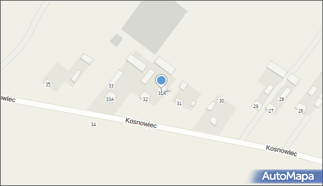 Kosnowiec, Kosnowiec, 31A, mapa Kosnowiec