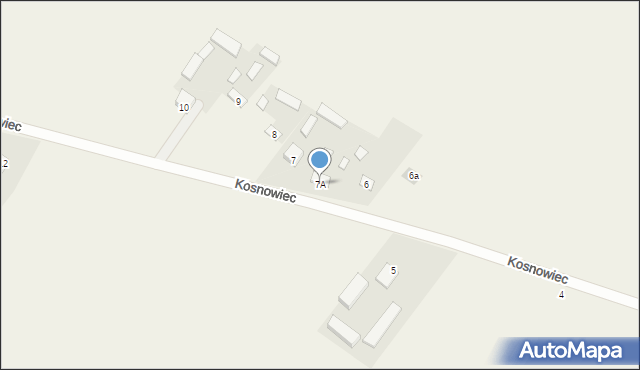 Kosnowiec, Kosnowiec, 7A, mapa Kosnowiec