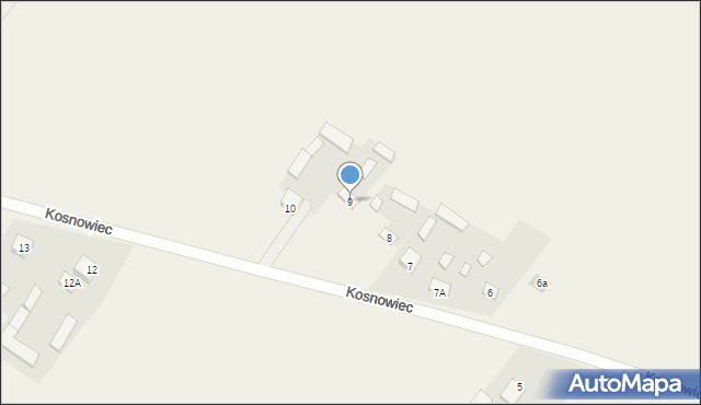 Kosnowiec, Kosnowiec, 9, mapa Kosnowiec