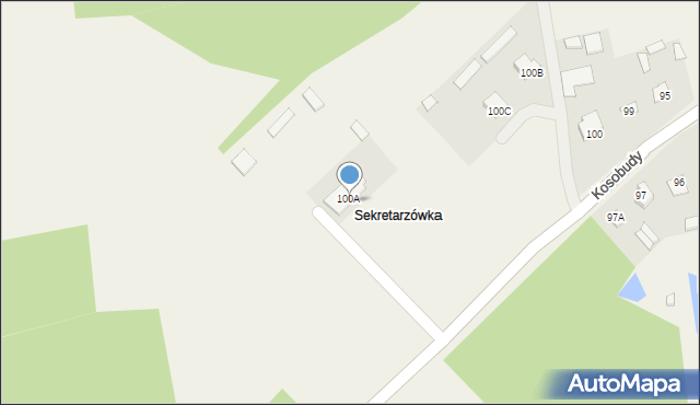 Kosobudy, Kosobudy, 103, mapa Kosobudy