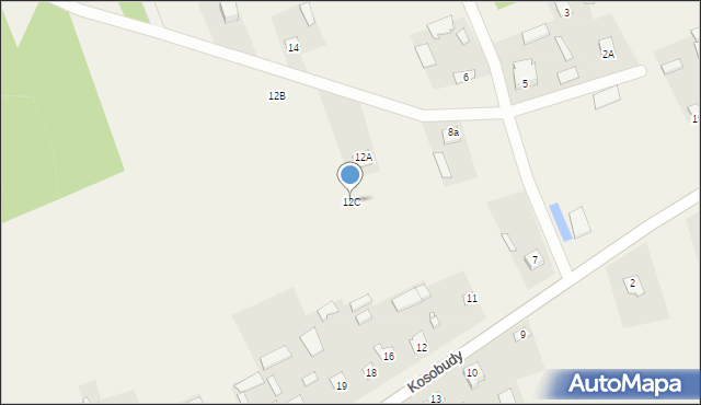 Kosobudy, Kosobudy, 12C, mapa Kosobudy