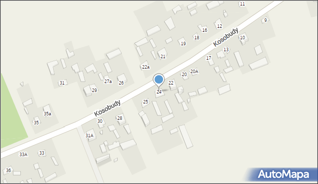 Kosobudy, Kosobudy, 24, mapa Kosobudy