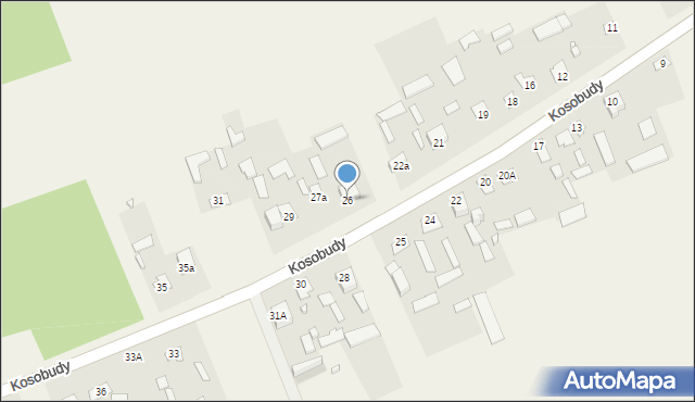 Kosobudy, Kosobudy, 26, mapa Kosobudy