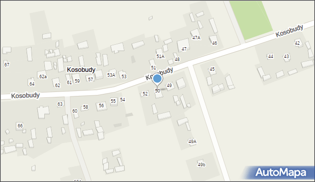 Kosobudy, Kosobudy, 50, mapa Kosobudy