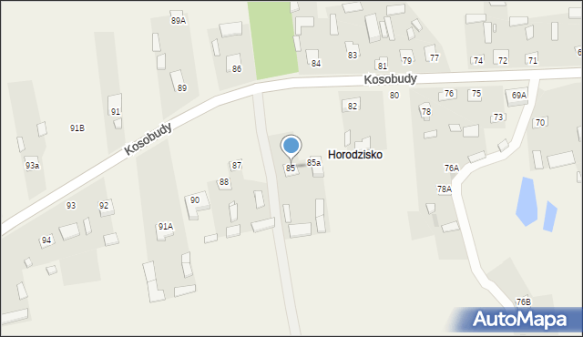 Kosobudy, Kosobudy, 85, mapa Kosobudy