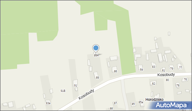 Kosobudy, Kosobudy, 89A, mapa Kosobudy