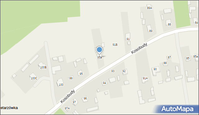 Kosobudy, Kosobudy, 93a, mapa Kosobudy