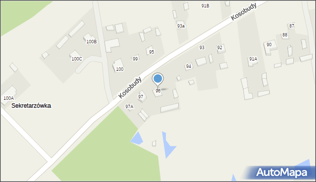 Kosobudy, Kosobudy, 96, mapa Kosobudy