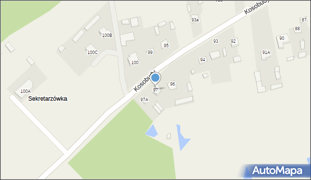Kosobudy, Kosobudy, 97, mapa Kosobudy