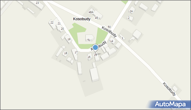 Kosobudy, Kosobudy, 15, mapa Kosobudy