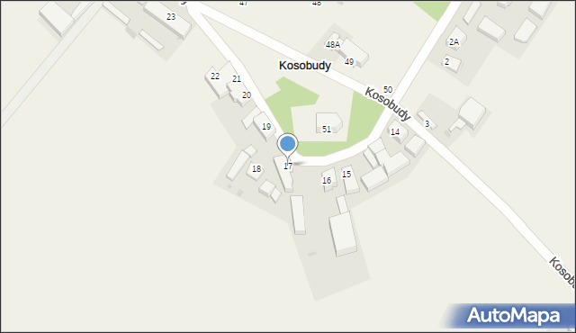 Kosobudy, Kosobudy, 17, mapa Kosobudy