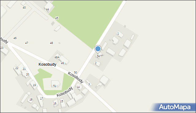 Kosobudy, Kosobudy, 2A, mapa Kosobudy