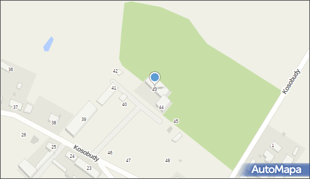 Kosobudy, Kosobudy, 43, mapa Kosobudy
