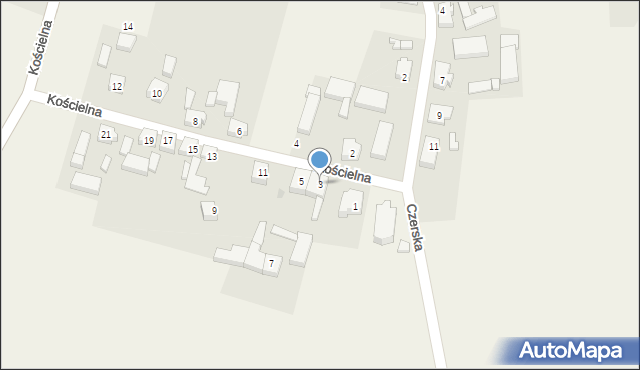 Kosobudy, Kościelna, 3, mapa Kosobudy