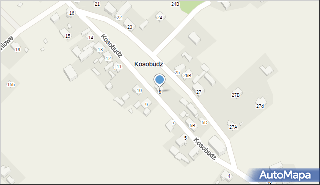 Kosobudz, Kosobudz, 8, mapa Kosobudz