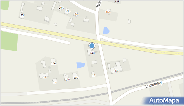 Kosów, Kosów, 14B, mapa Kosów