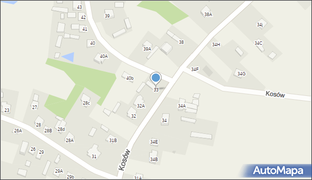 Kosów, Kosów, 33, mapa Kosów